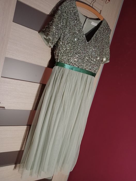 sukienka wesele impreza Sylwester cekiny tiul Maya delux