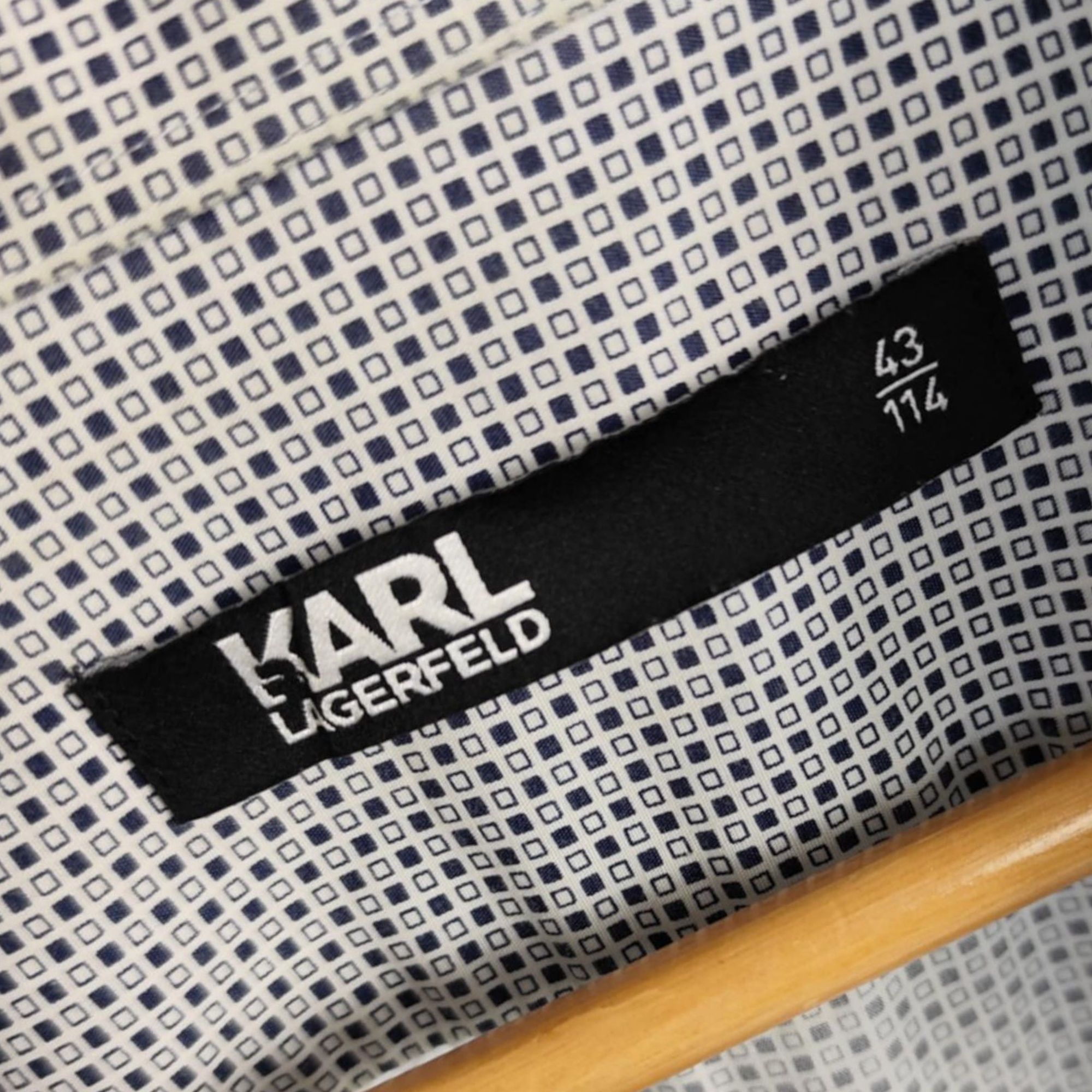 Karl Lagerfeld koszula męska XL bawełna geometryczny wzór regular fit
