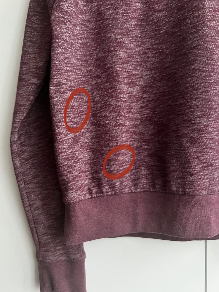 Burgundowa  bluza z golfem na zamku Love Pink Victoria’s Secret