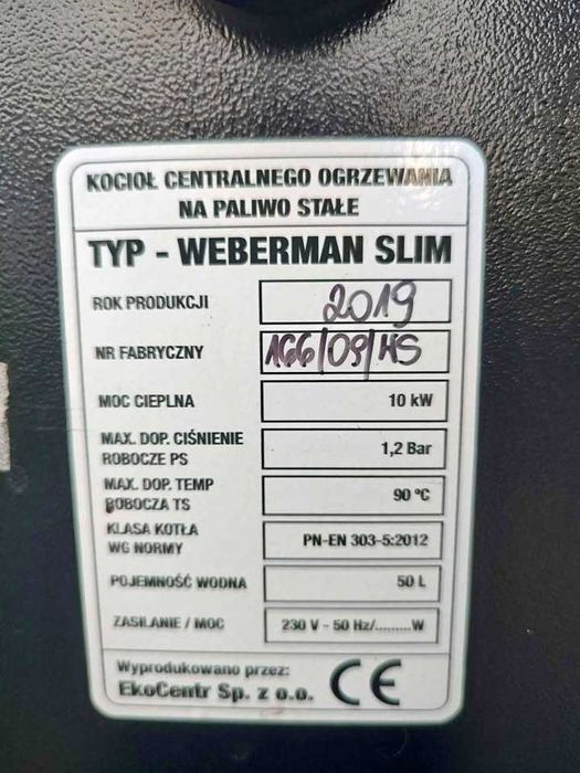 Kocioł 20KW piec na węgiel i drewno 160m2 Kotły Pleszew 3kanały Wys0zł