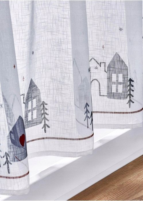 B.P.C zazdrostka z motywem domków 120x33 cm/2.