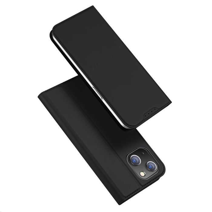 Etui z klapką i portfelem Dux Ducis Skin Pro do iPhone 15 - czarne