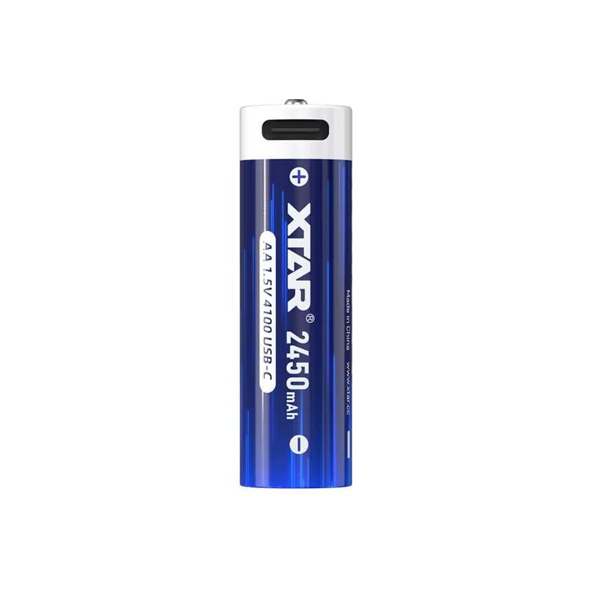 Акумулятор XTAR 1.5V AA USB-C Гарантія 2450mAh + кабель зарядки і кейс