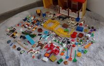 Duży zestaw Playmobil, akcesoria, konie, stajnia, postacie, zwierzęta