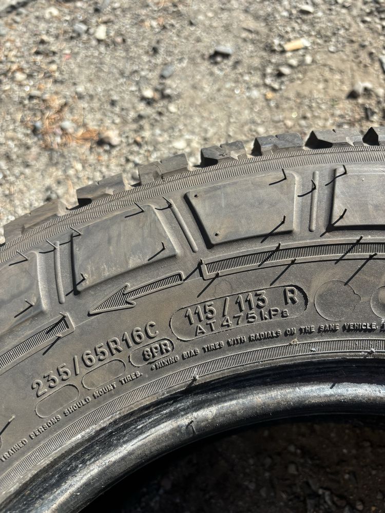 235/65 R16C wielosezonowe 2szt MICHELIN 9mm 2022 montaz wysylka