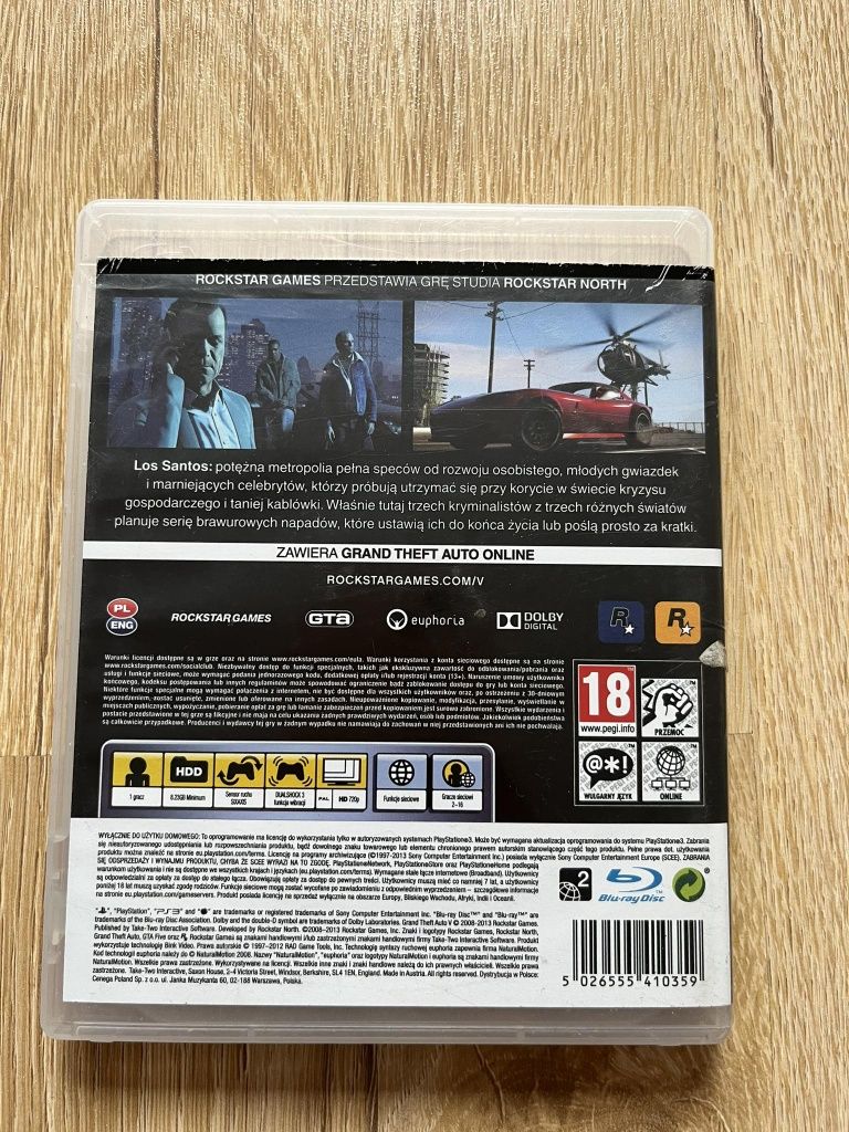 PS3 Grand Theft Auto 5 PL