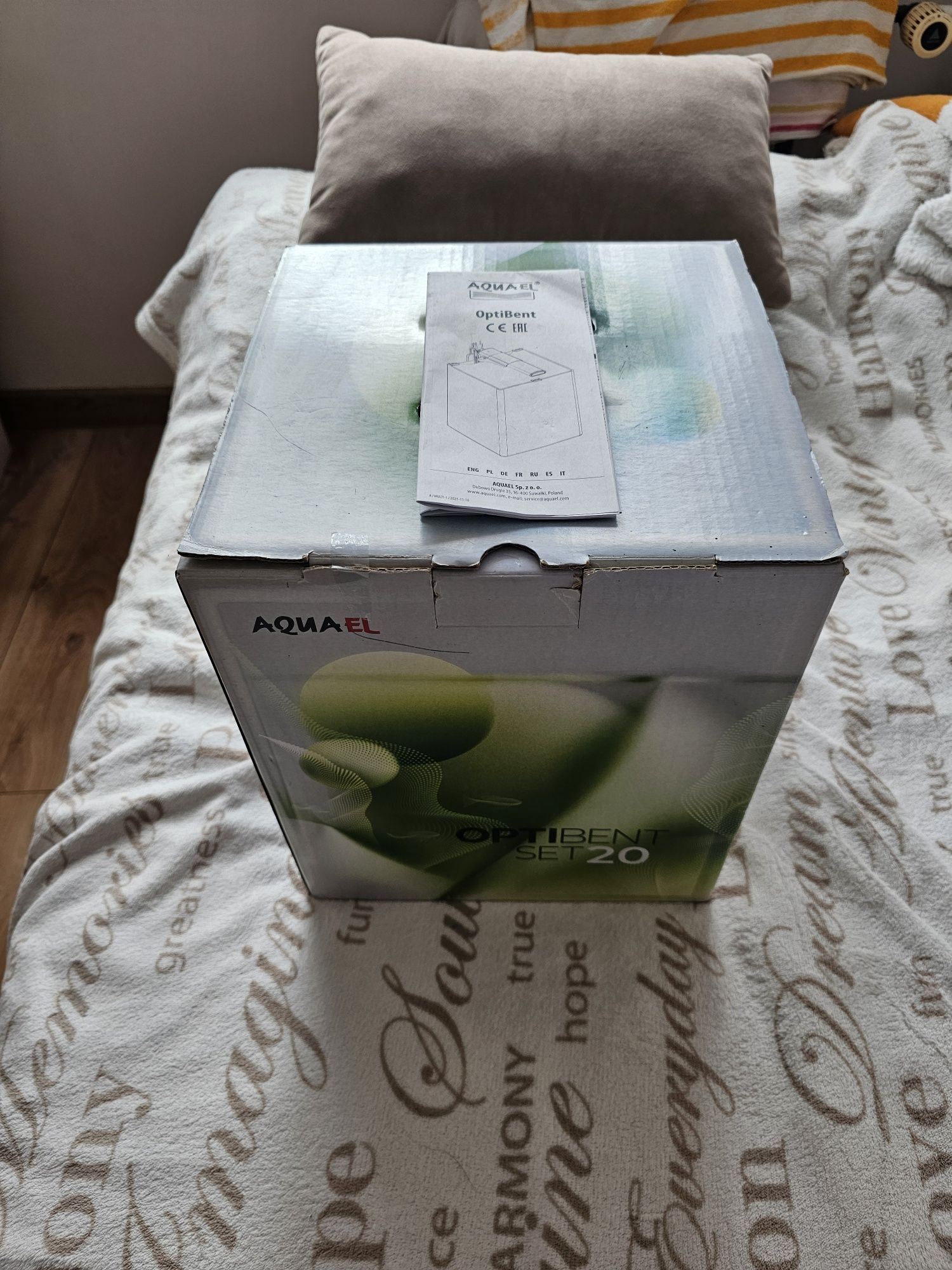 AQUAEL ZESTAW Optibent 20 Czarny Szkło OptiWhite