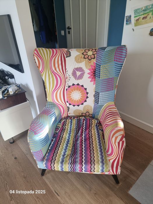 Fotel patchwork uszak