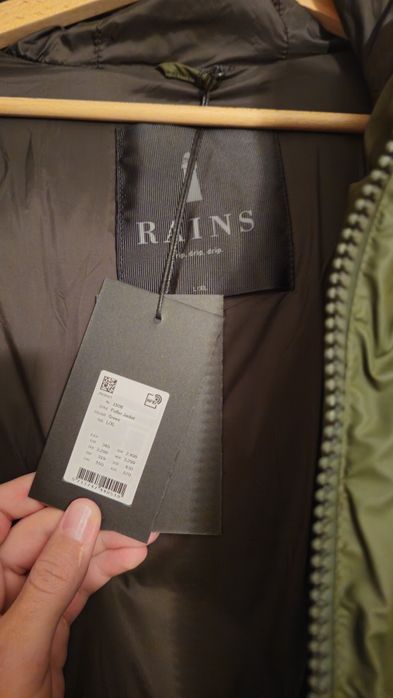 Rains Puffer Jacket 1506 Green L/XL