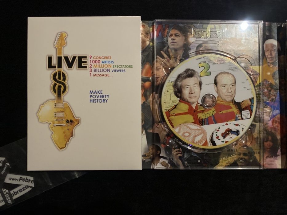 DVD set Live Aid 2005 + pulseira