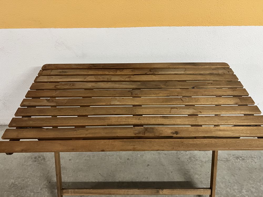 Mesa de exterior Ikea ASKHOLMEN e par de cadeiras SALTHOLMEN turquesa