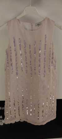Sukienka wizytowa szyfonowa cekiny French Connection 10-11 lat 140 cm