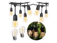 GIRLANDA ŚWIETLNA OGRODOWA 20m 20X żarówki LED E27 łańcuch lampki