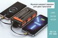 Павербанк 30000мАч з динамою (вбудований генератор) powerbank