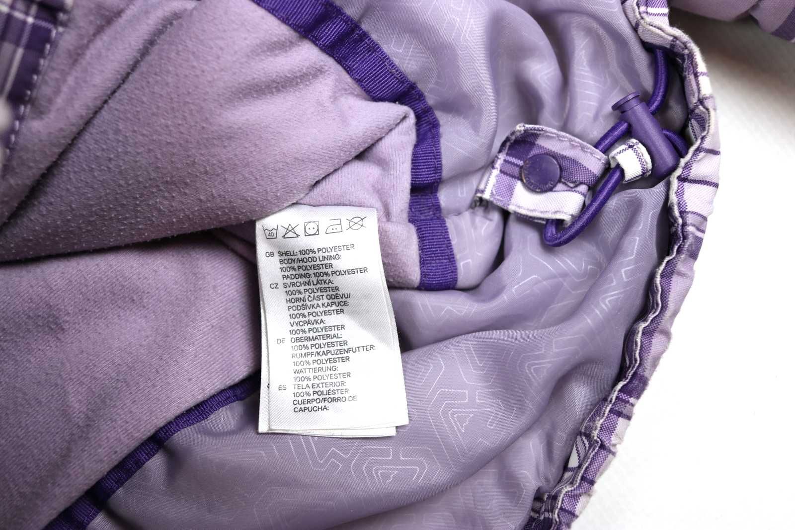 H&M kurtka przejściowa fiolet krata _104 cm