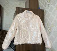 Жіноча куртка хамеліон, перламутровая персиковая куртка хамелион