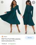 Nowa sukienka M PrettylittleThing plisowana butelkowa zieleń