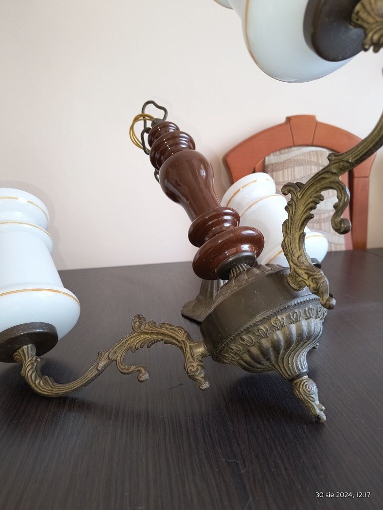 Żyrandol mosiężny
