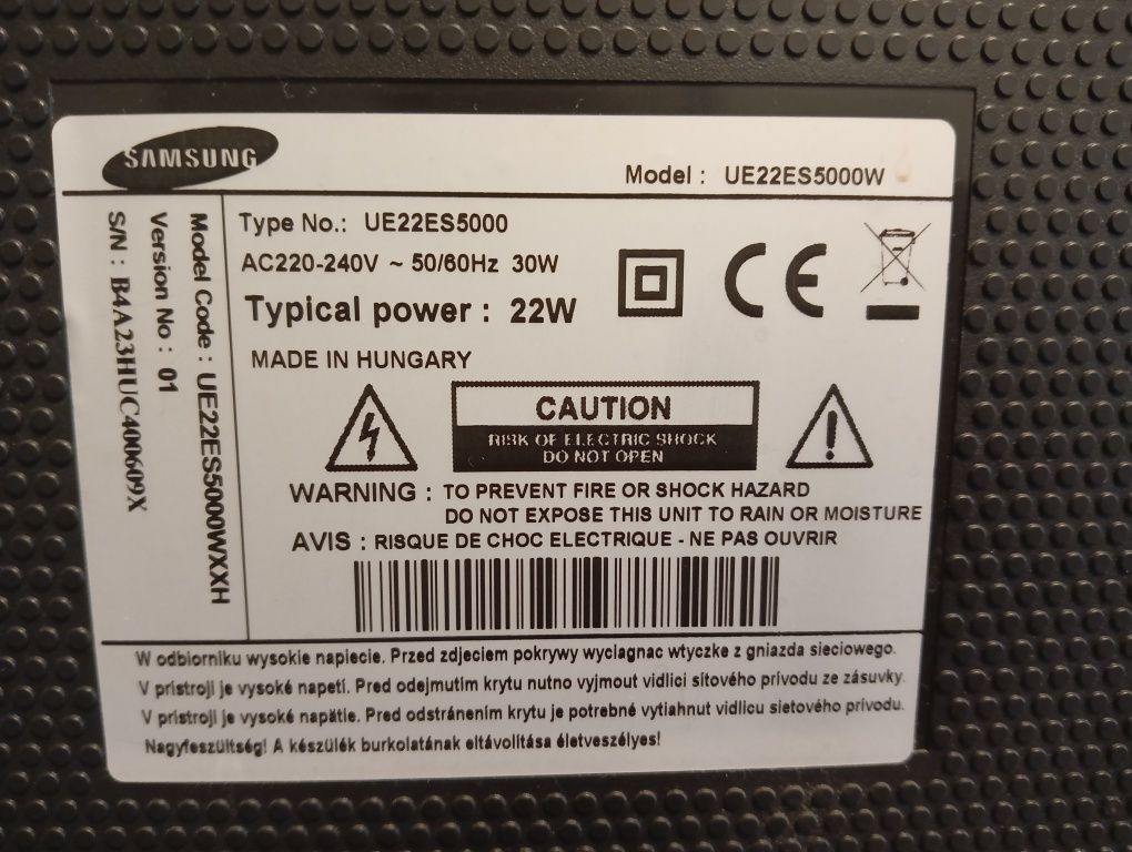Telewizor Samsung 22 cale plus dekoder