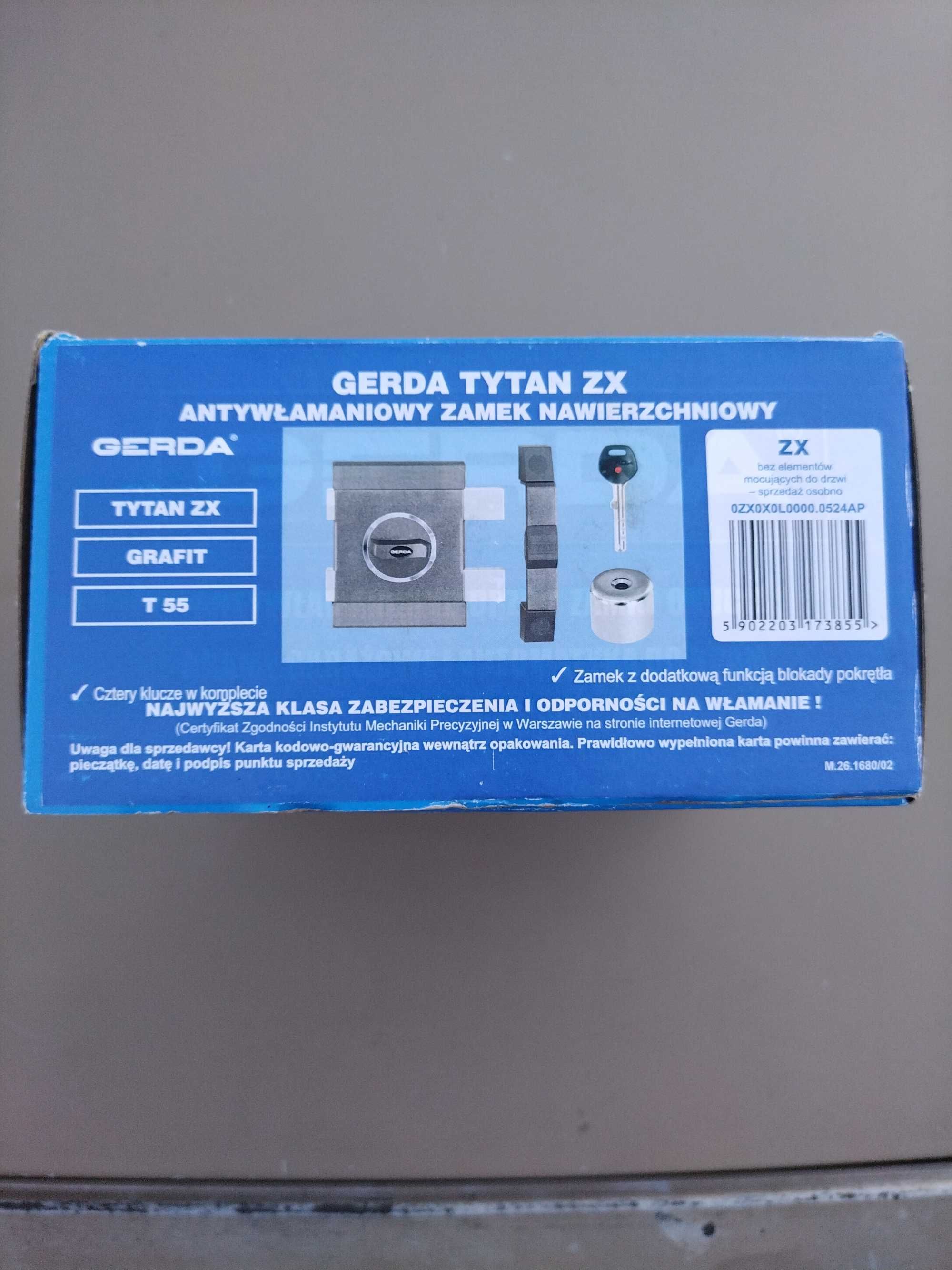 Замок накладний  GERDA TYTAN ZX T55  на металічні і дерев'яні двері