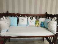 Бортики защита в кроватку бортики для детской кроватки подушки