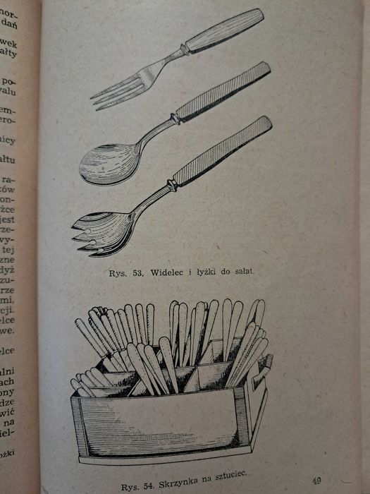 Drobny sprzęt w zakładach gastronomicznych PRL Unikat  1956  Czerny
