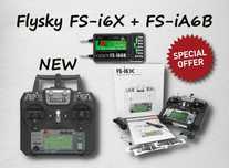 Новый комплект аппаратуры радиоуправления Flysky FS-i6X + FS-iA6B