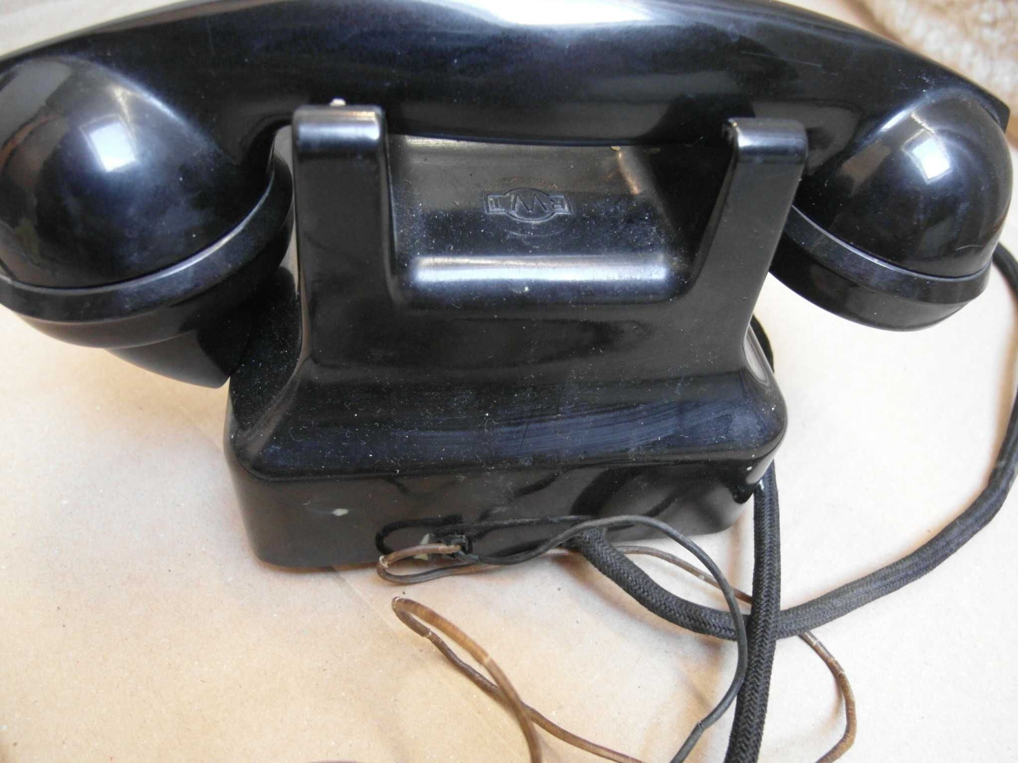 polski telefon analogowy RWT CB-49 z 1969 roku ebonitowy PRL