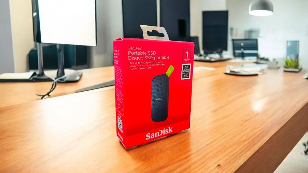 NA LEWARA SanDisk Przenośny Dysk SSD 1 TB  800 MB/s nowy, odporny