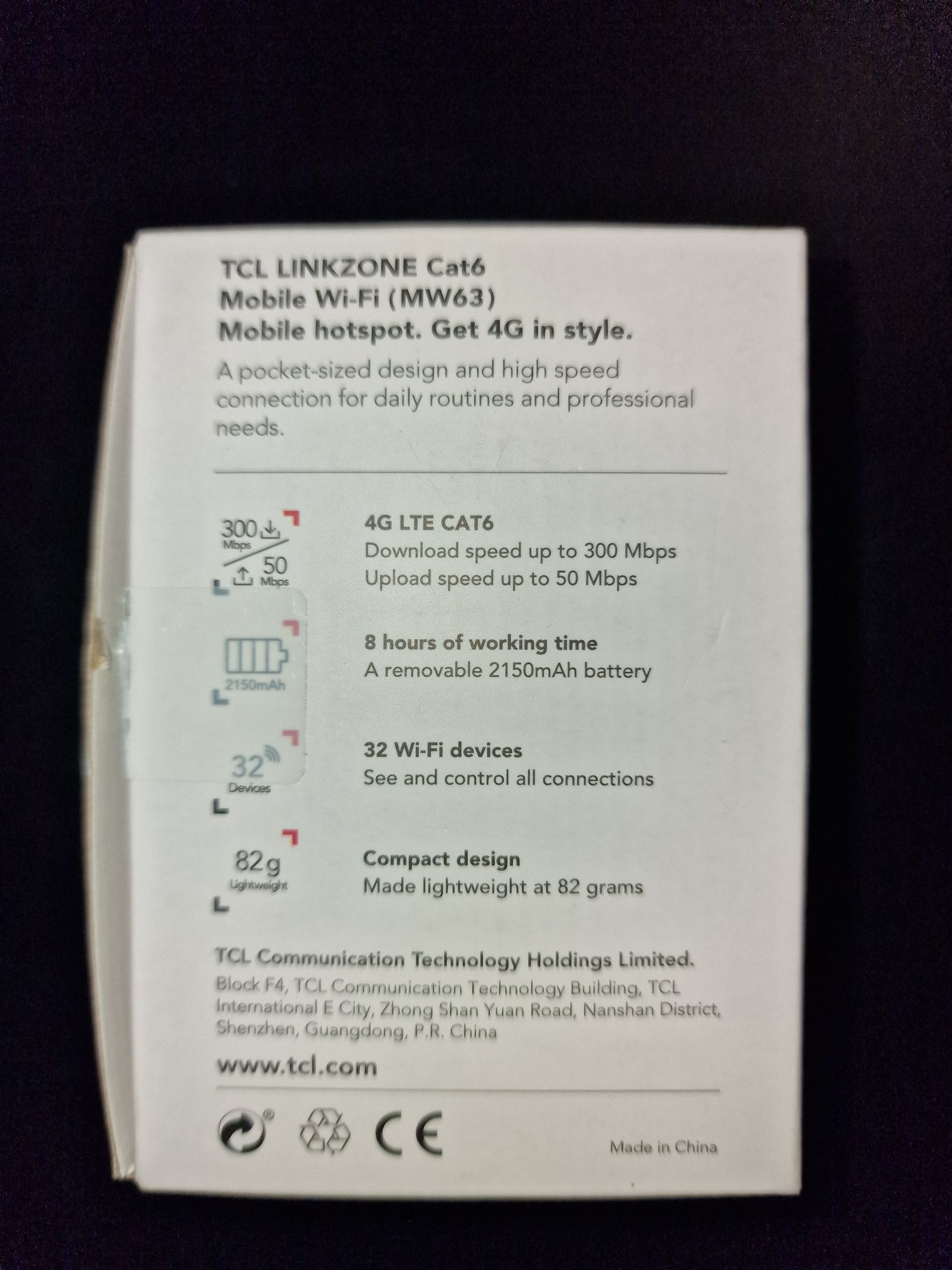 Nowy ruter mobilny TCL 4G/ LTE