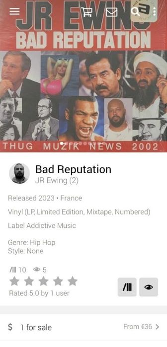 JR EWING Bad Reputation 2LP winyl Kolekcjonerski rarytas NOWY!