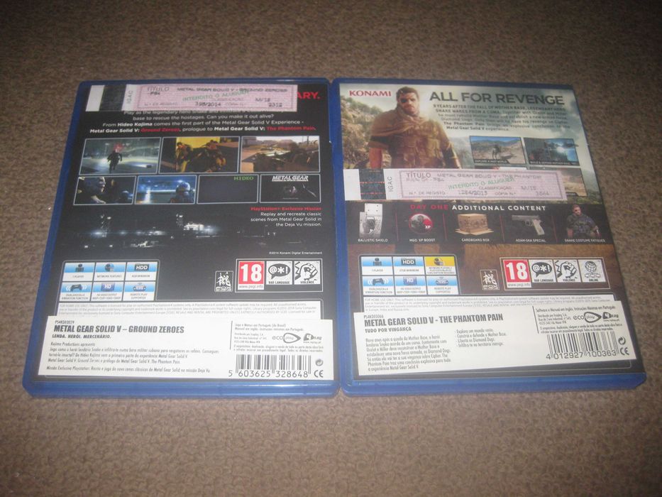 2 Jogos da Saga "Metal Gear Solid" Playstation 4 em Estado Impecável!