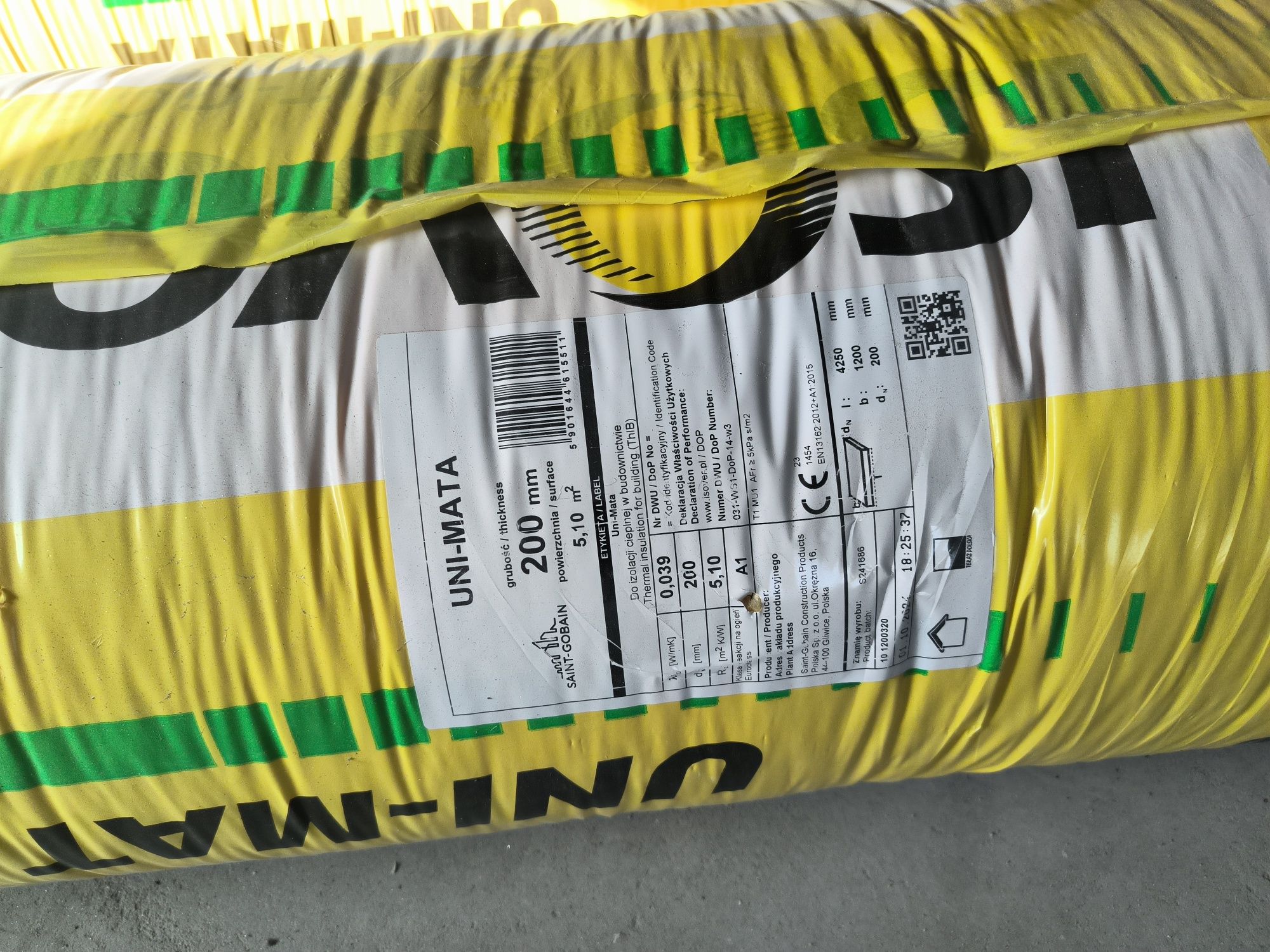 Isover Uni Mata 20cm 0,039 A1 5,10m2