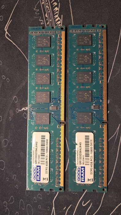 Оперативна пам'ять ddr3, 8gb 4+4