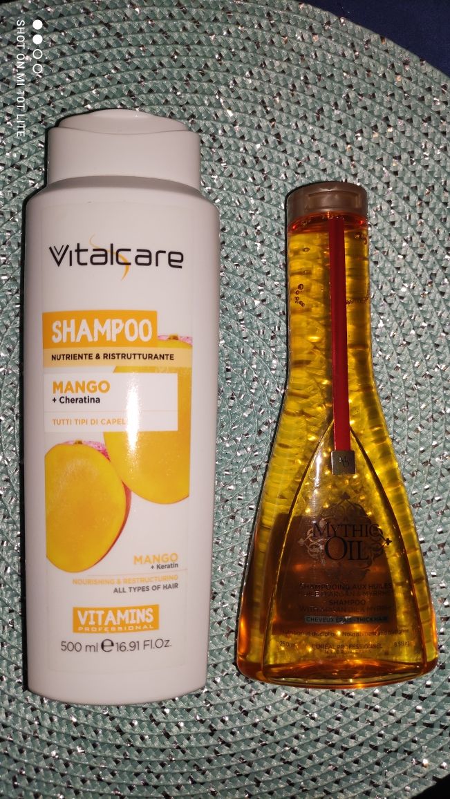 Zestaw: Szampon Loreal 300 ml+ Szampon 500 ml Vitalcare, cena za całoś