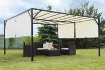 STALOWA PERGOLA TARASOWA 400 x 400 cm, Ogrodowa Malowana Proszkowo