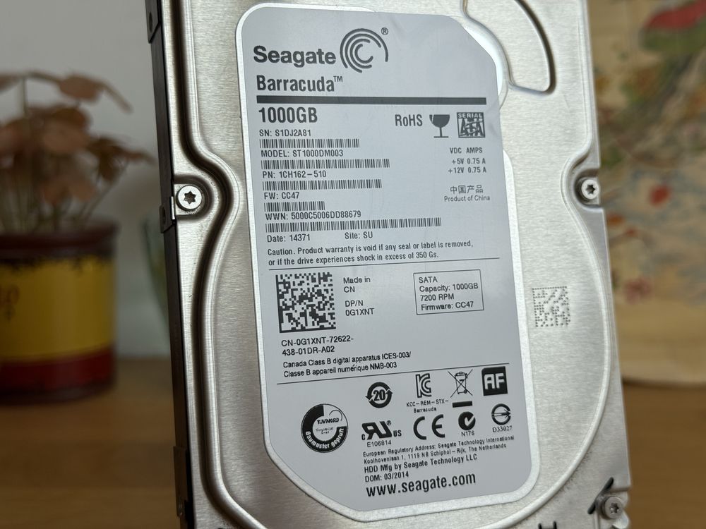 Disco Rígido Seagate Barracuda 1TB – ST1000DM003  SATA III  7200RPM