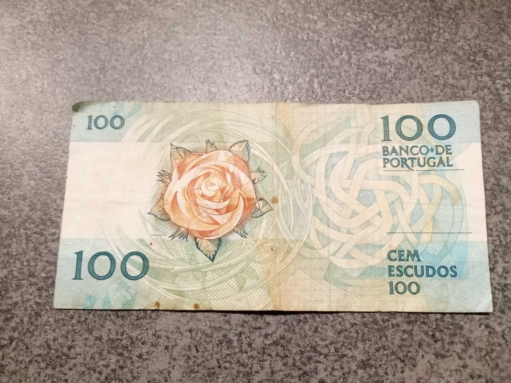 Notas Antigas Coleção 100 Escudos Dinheiro Portugal