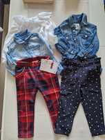 Rozm. 86. Zestaw dla dziewczynki. Nowe spodnie. H&M tunika, okazje