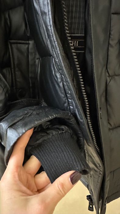 Чоловіча чорна зимова супер тепла куртка пуховик з капюшоном ZHANSHI