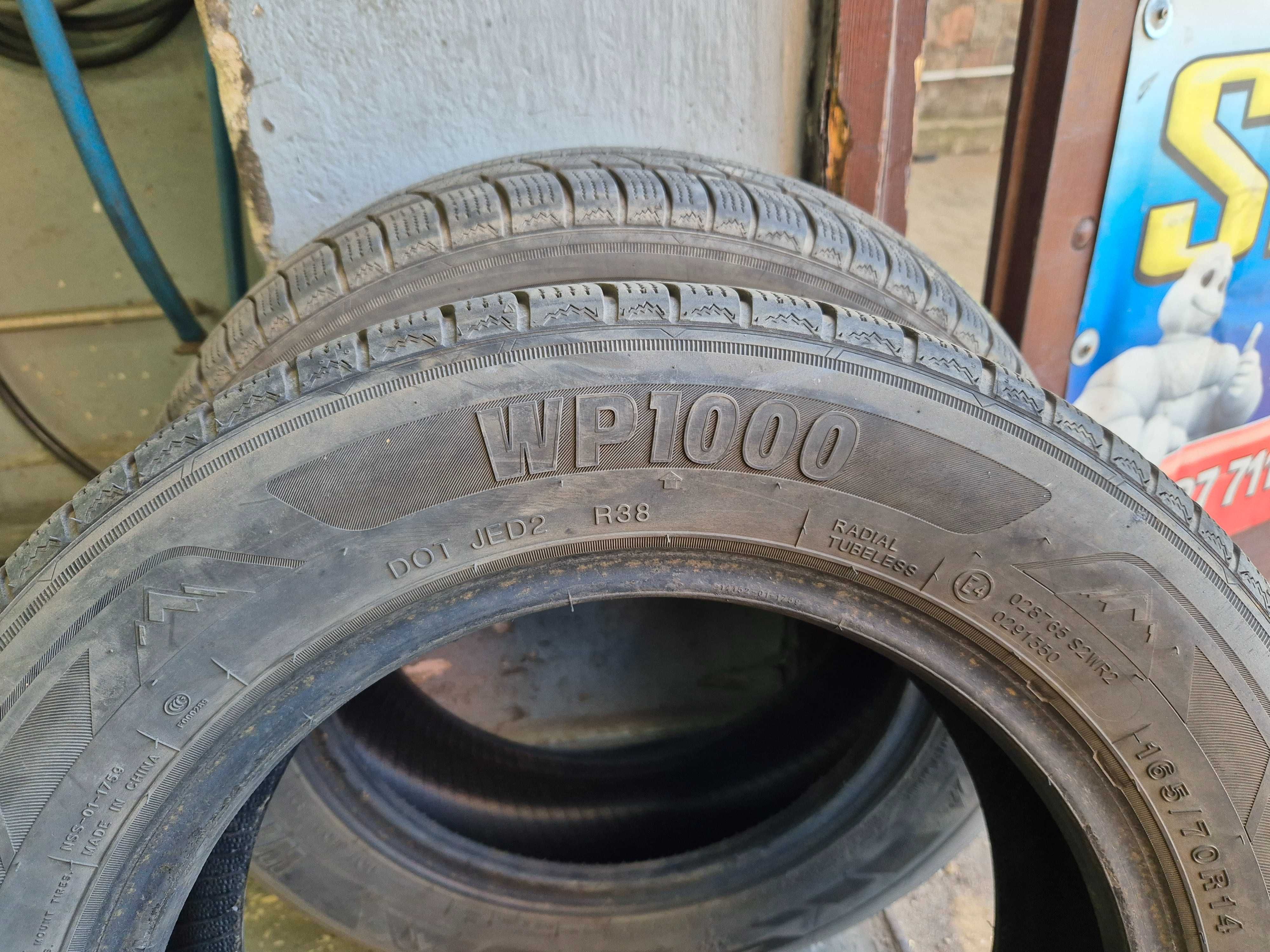 165/70r14 zeteex opony zimowe uzywane 2020r 6mm bieznik