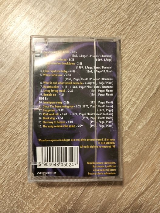 Kaseta magnetofonowa Led Zeppelin