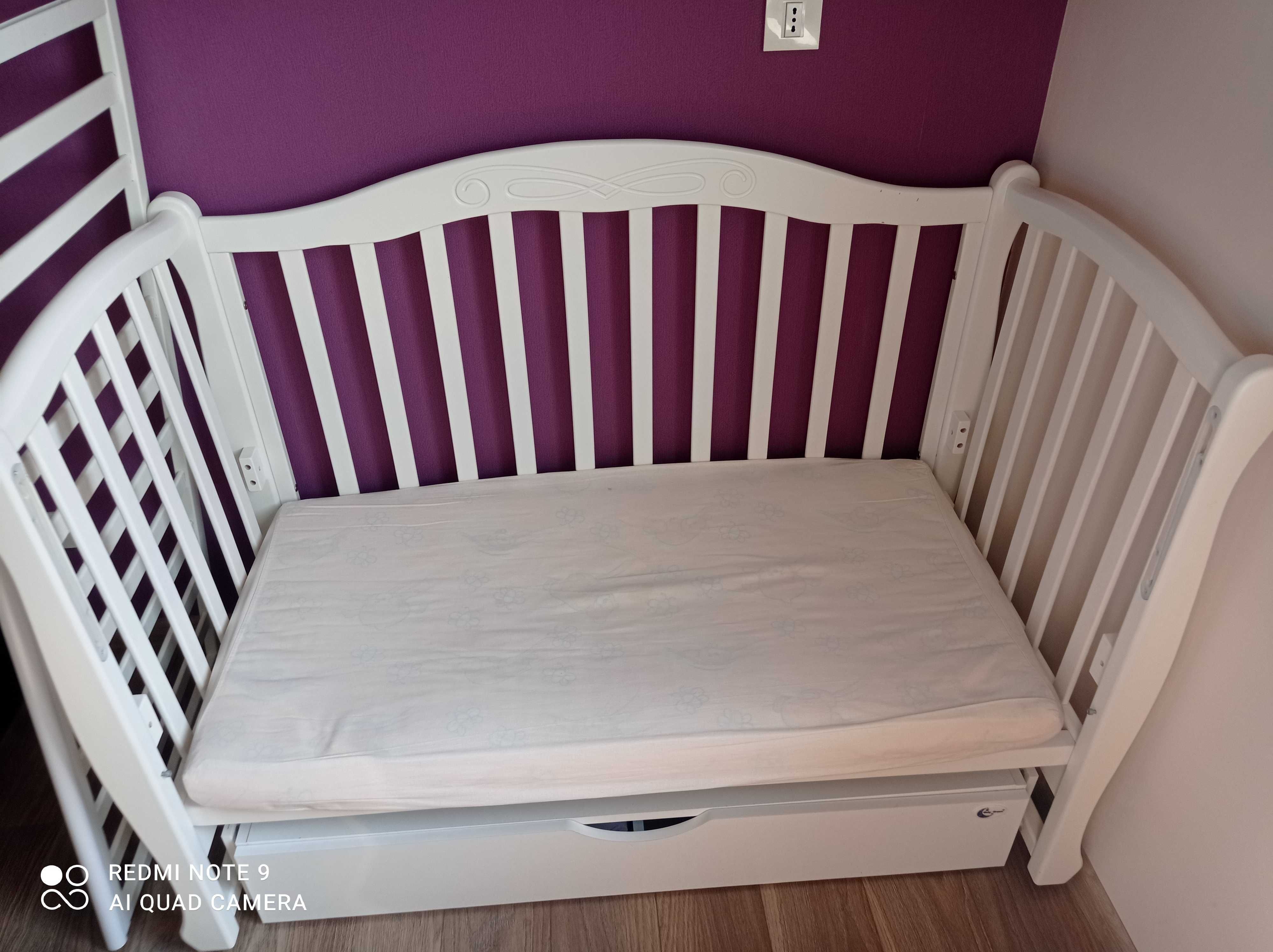 Дитяче ліжечко Baby Dream з матрасом Верес