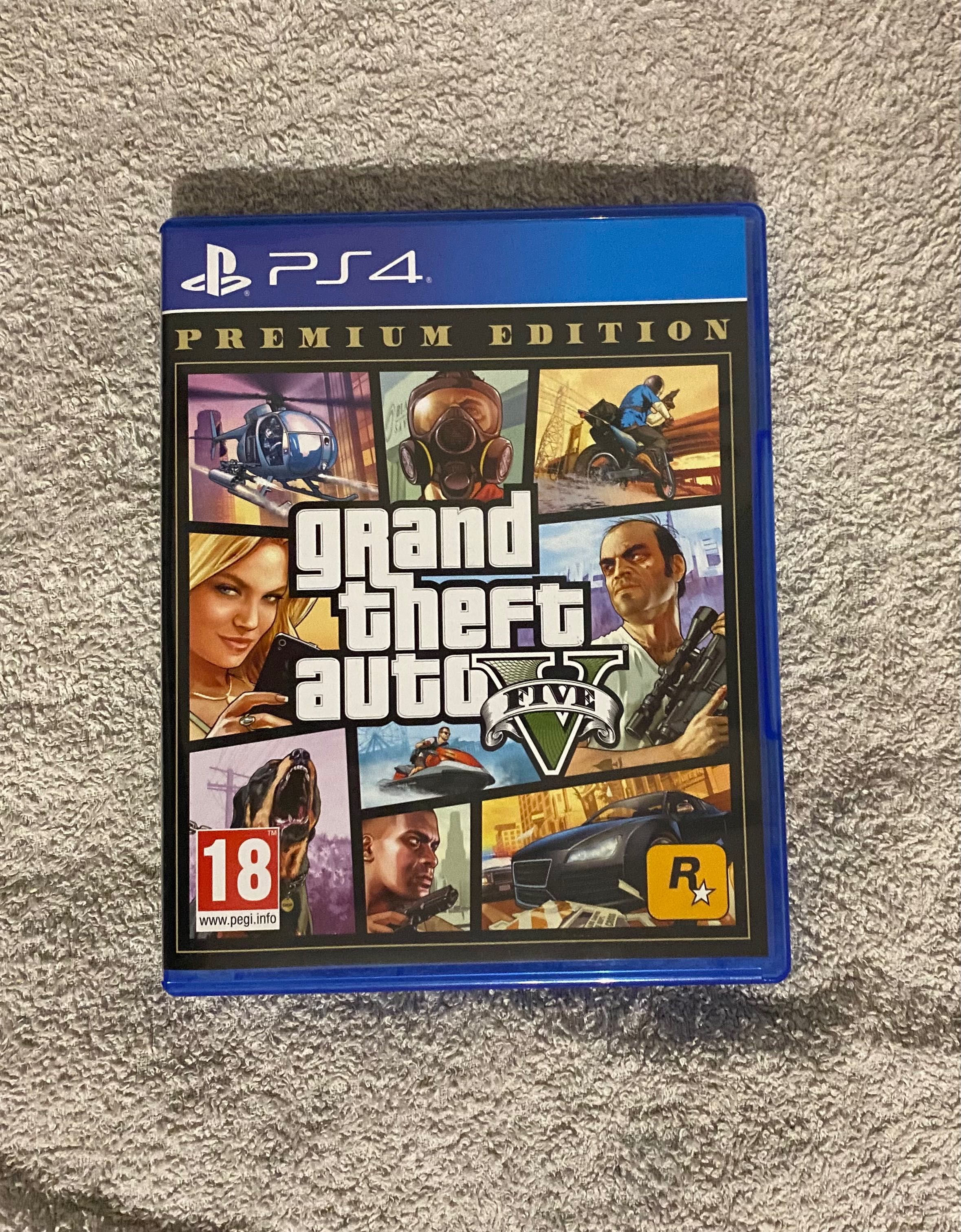 PS4 Slim 500GB + GTA V Premium Edition (bom estado)