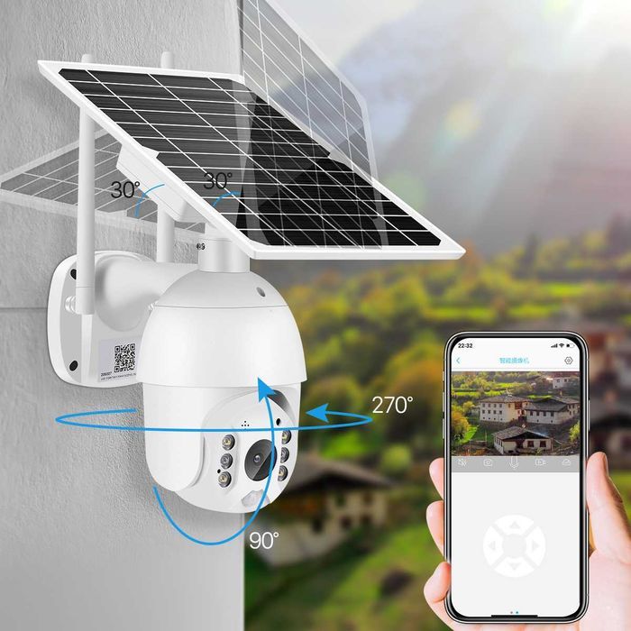 Kamera Solarna Zewnętrzna Obrotowa Full HD SIM GSM