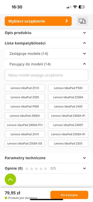 Nowa Bateria RDY L12M4F02 do Lenovo IdeaPad Z500 Z500A Z505 Z510 P500