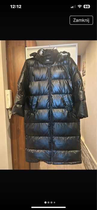 Plaszcz puchowy Karl Lagerfeld raz ubrany