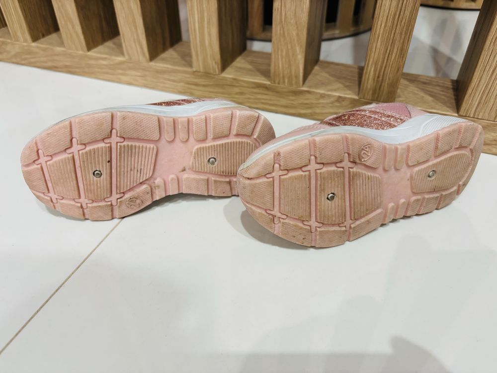 Sneakersy, trampki, buty dla dziewczynki, różowe, rozmiar 24, Pepco