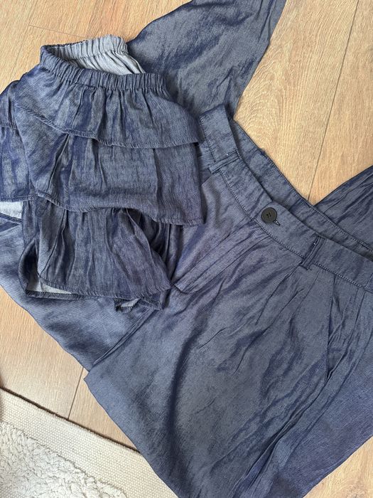 Komplet falbany jeans