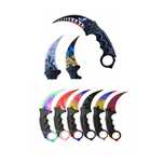 Nóż karambit zakrzywiony 19,5 cm FULL TANG CS GO stal nierdzewna etui